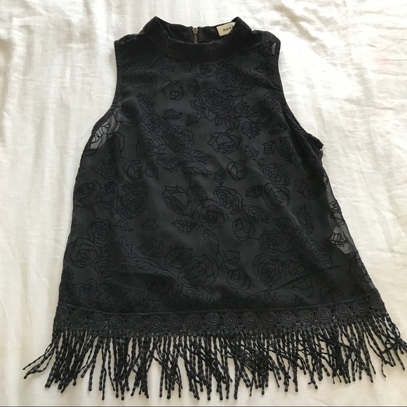NWOT BLACK VELVET UNIQUE BLOUSE - Picture 7 of 12